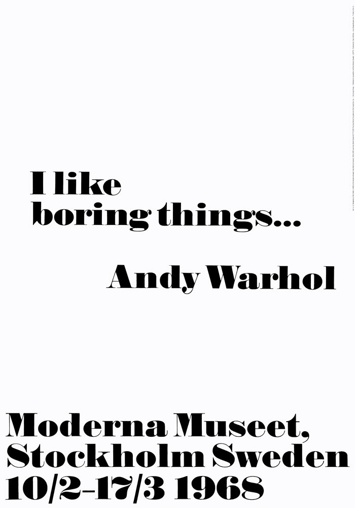 【希少】Andy Warhol ルートートI like boring thing I like Boring Things Poster by Andy Warhol | King & McGaw
