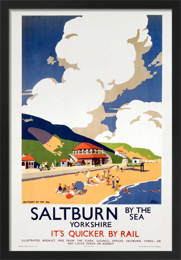 Posterazzi Pier On Beach Saltburn North Yorkshire England Poster Print by  John Short - 17 x 11 