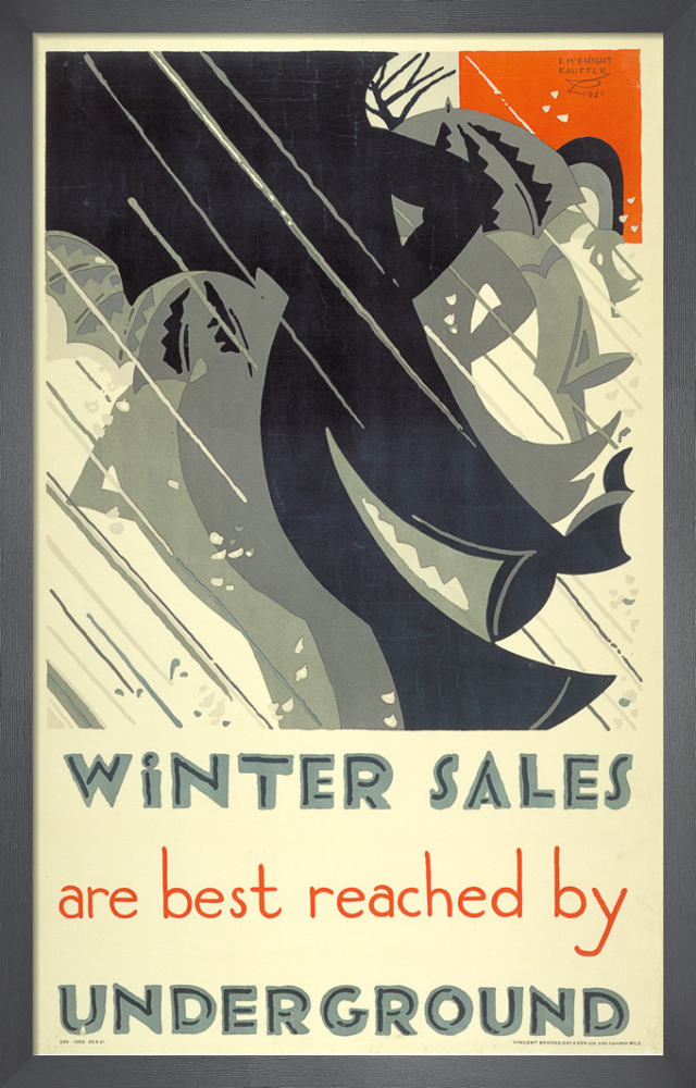 Winter sales, 1921 Art Print by Edward McKnight Kauffer | King & McGaw