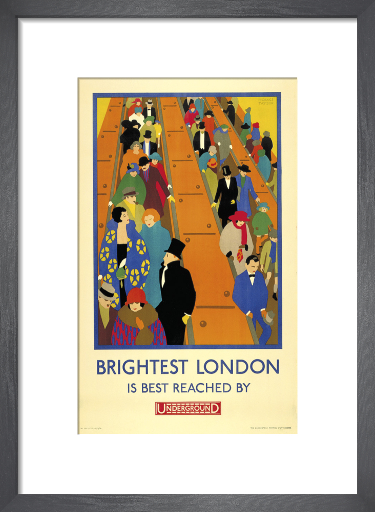 Brightest London is best reached by Underground, 1924 Art