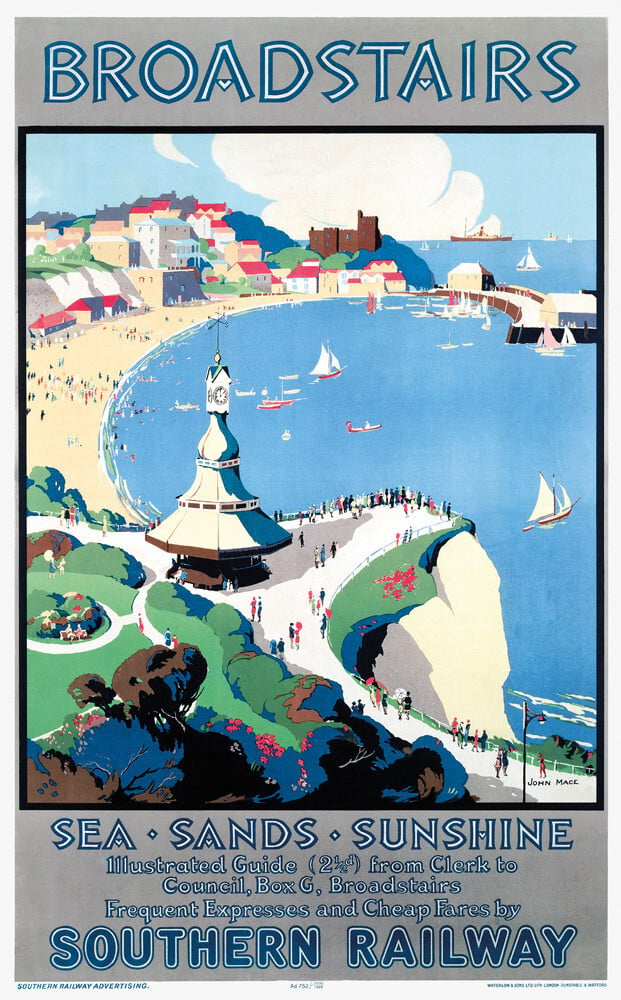 Broadstairs; Sea, Sands, Sunshine Art Print by John Mace | King & McGaw