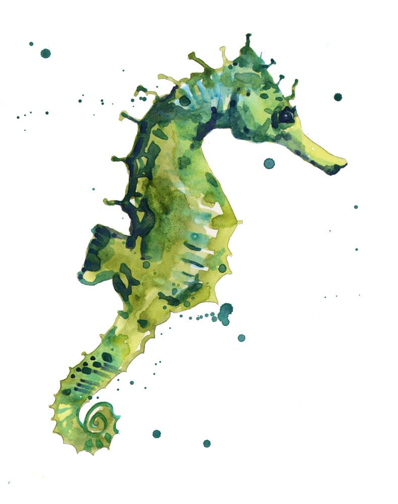 Seahorse Soliloquy Art Print by Alison Fennell | King & McGaw