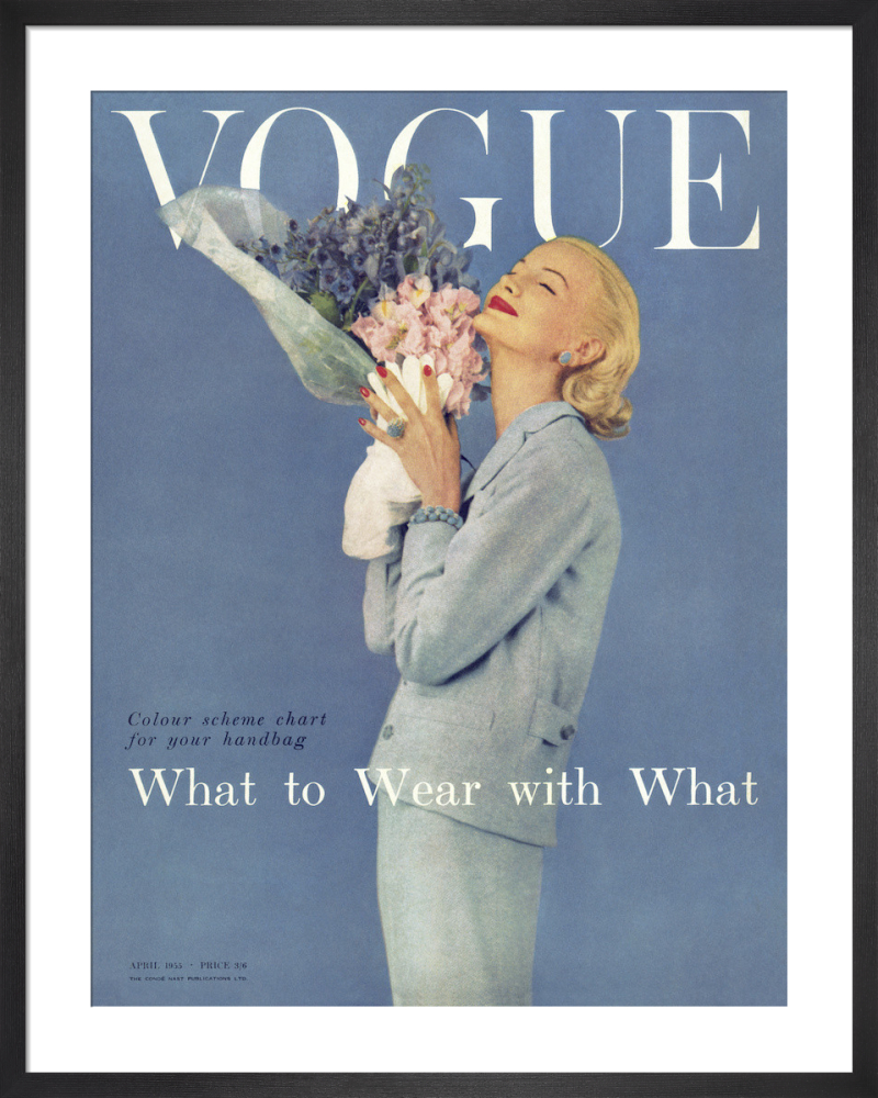 【ヴィンテージ雑誌】VOGUE APRIL 1955年 ヴォーグ 希少 Vogue April 1955 Art Print by Karen Radkai | King & McGaw