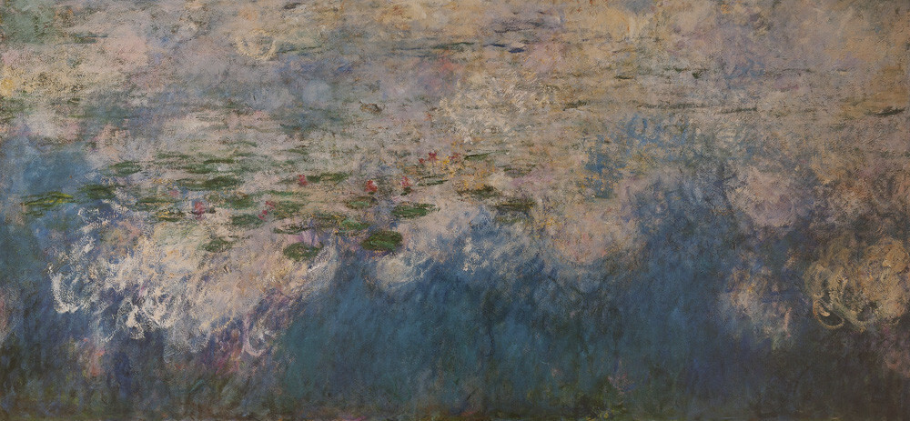 Water Lilies (Panel 2 of Triptych, c.1920) Art Print by Claude Monet ...