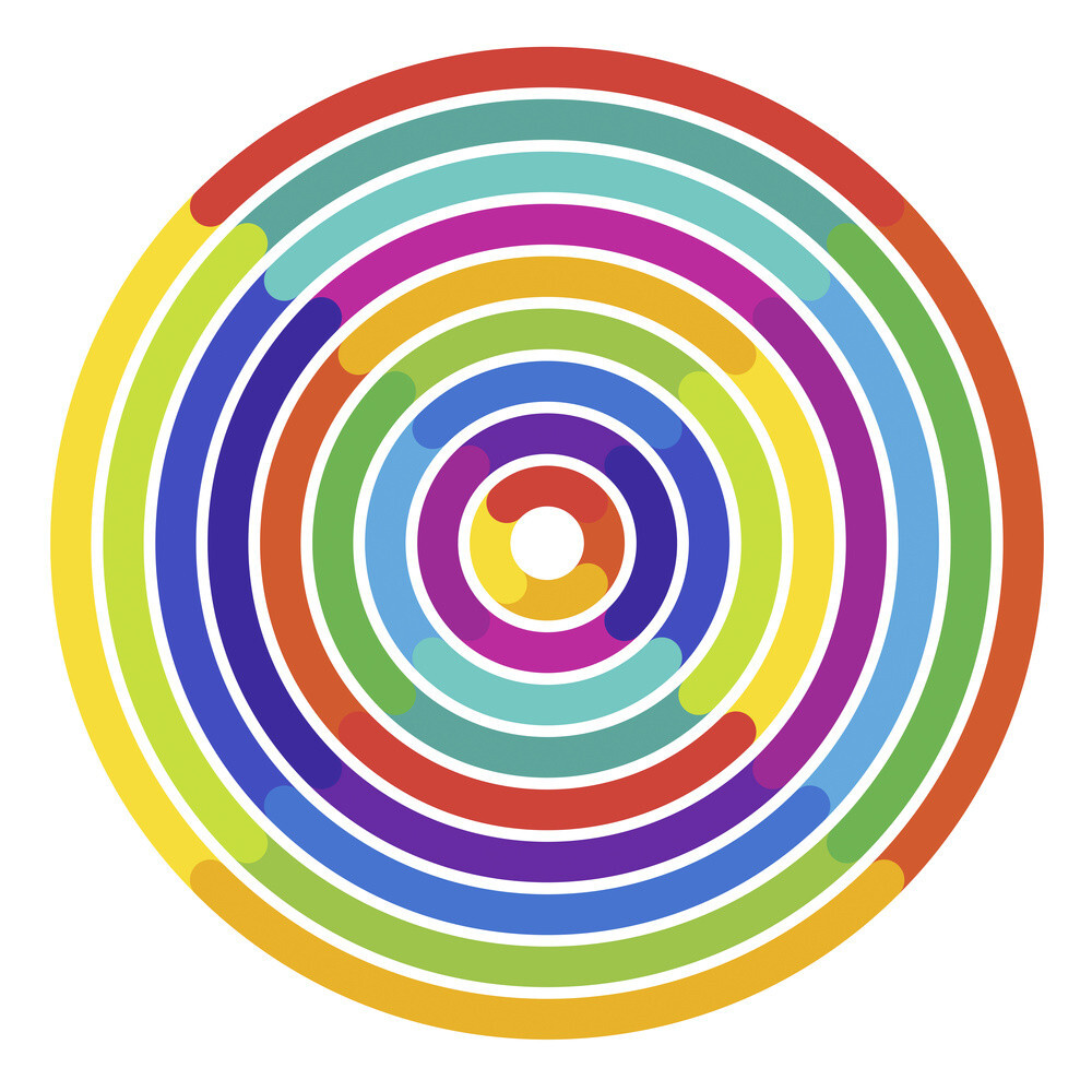 Colour Wheel - Rainbows Art Print by Simon C Page | King & McGaw