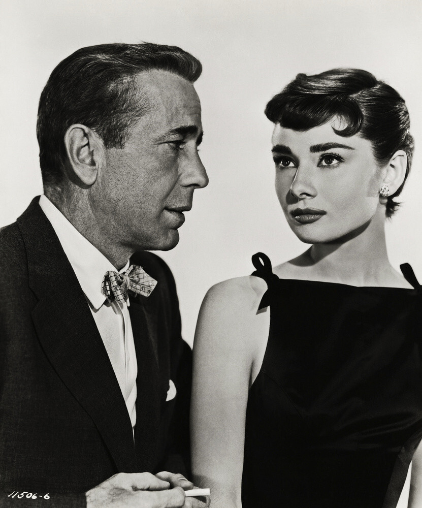 Audrey Hepburn with Humphrey Bogart Art Print by Hollywood Photo ...