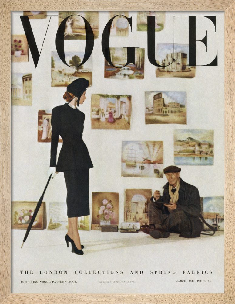 Vogue Rose Red August 1956（ヴォーグ） ポスター販売のアズ