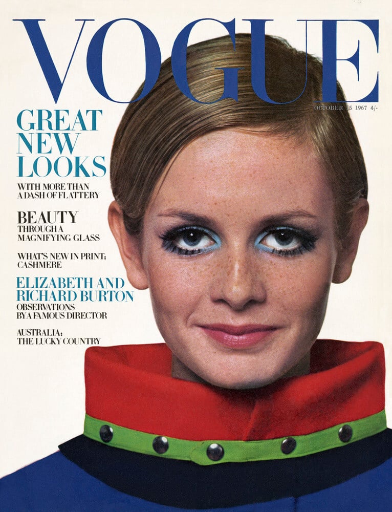 Twiggy Vogue October 1967 Art Print By Ronald Traeger King Mcgaw