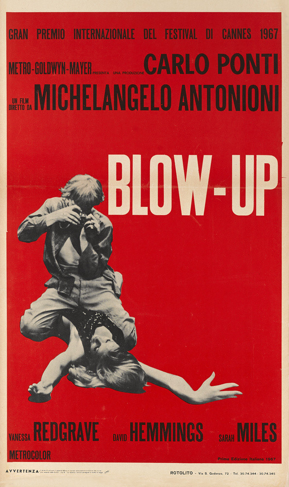 Blow-Up (italian - red) by Cinema Greats - art print from King & McGaw