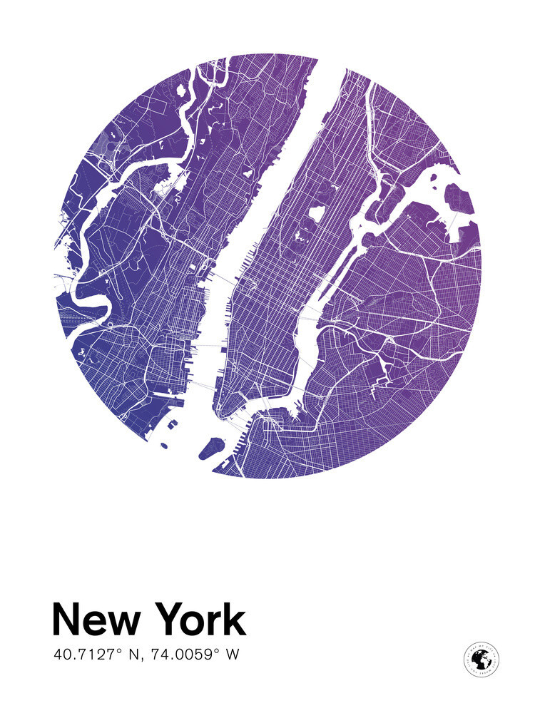 New York Art Print by MMC Maps | King & McGaw