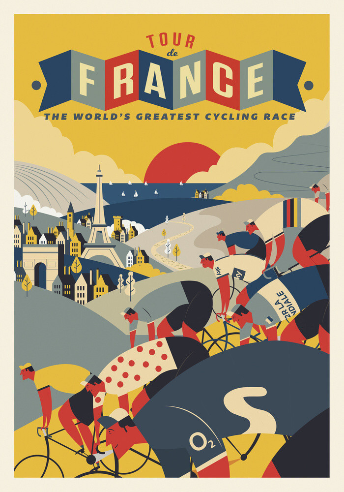 Tour de France Art Print by Neil Stevens | King & McGaw