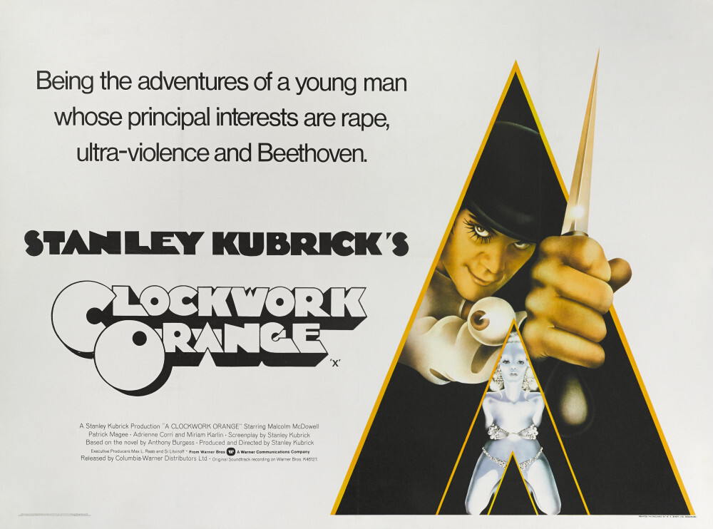 A Clockwork Orange (1971) Rare Poster by Vintage Kubrick King & McGaw