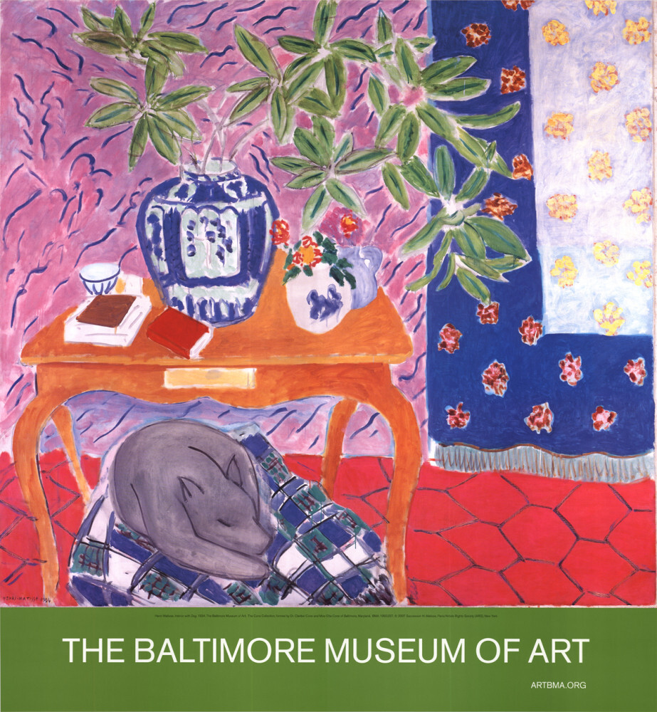 Interior with Dog Rare Poster by Henri Matisse King & McGaw