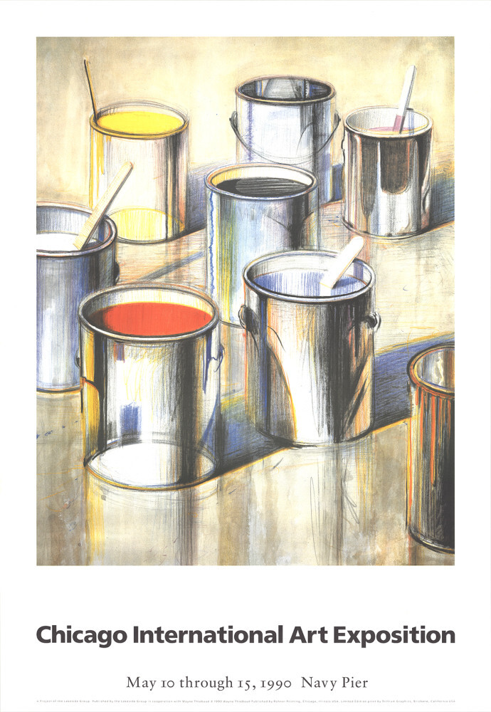 Paint Cans (1990) Rare Poster by Wayne Thiebaud King & McGaw