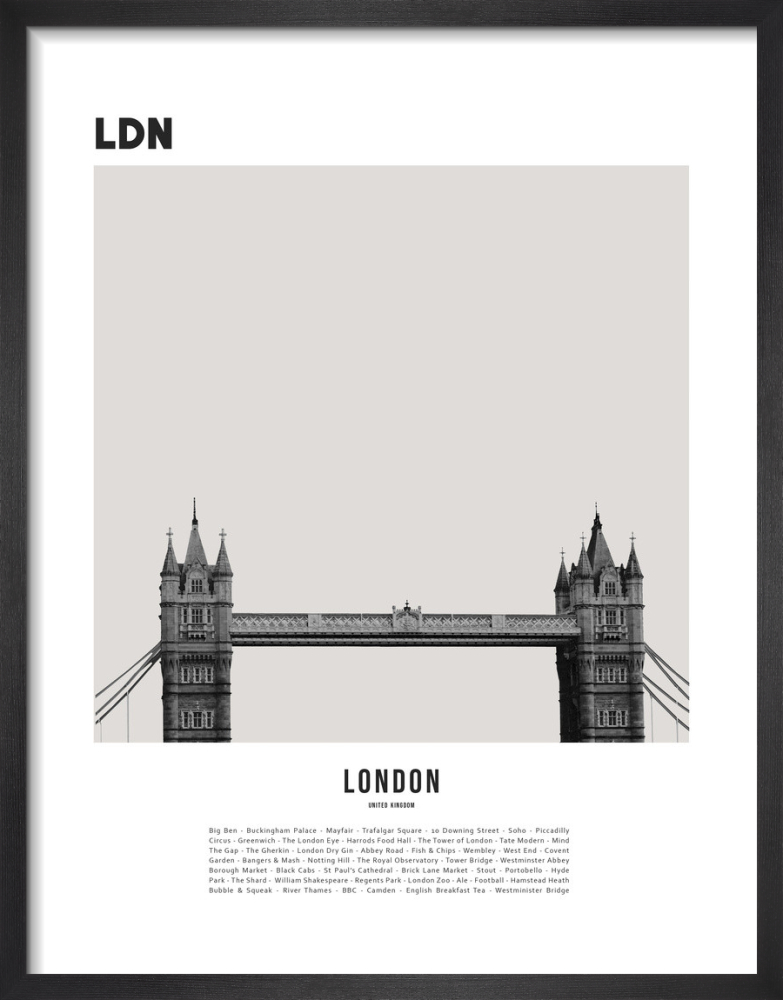 Ready made to print out for any ratio. Aerial view of London Bridge black and white animal photography Printable wall art