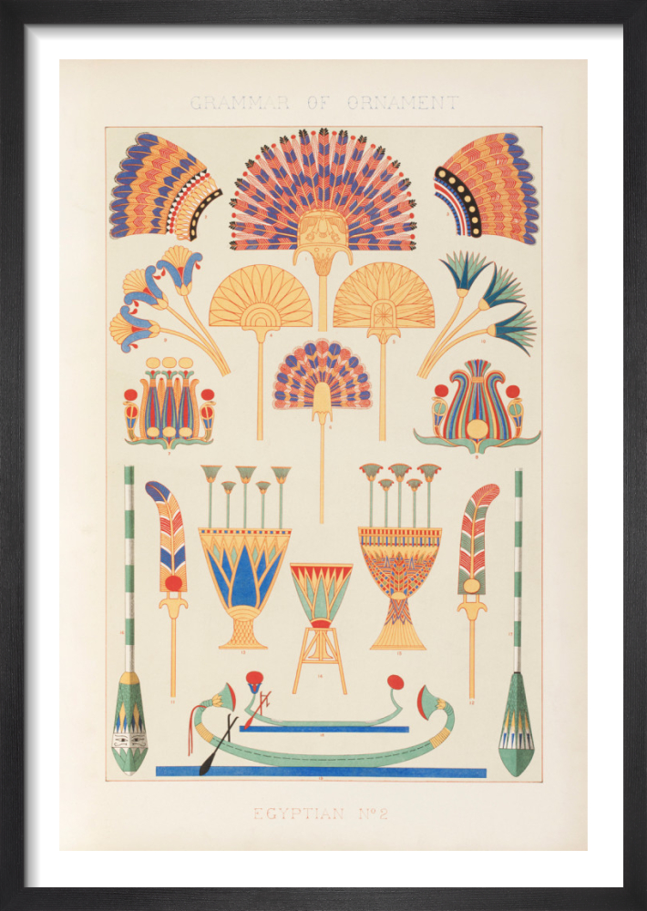 Egyptian N.2, The Grammar of Ornament, 1856 by Owen Jones - art print from  King & McGaw