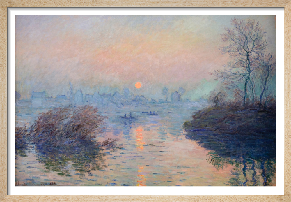 Sunset on the Seine at Lavacourt, 1880 Art Print by Claude Monet