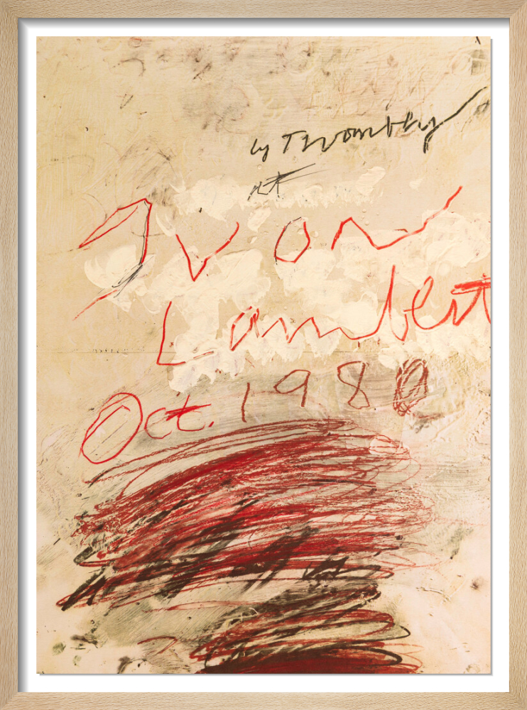 Cy Twombly YVON LAMBERT ポスター 額縁あり Cy Twombly - Exhibition Poster, Yvon Lambert Gallery 1980