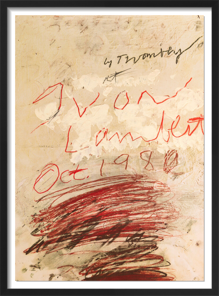 Cy Twombly YVON LAMBERT ポスター 額縁あり cy-twombly-exhibition-poster-