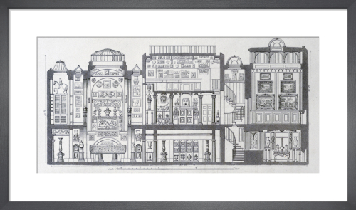 A Cross Section Through Sir John Soane S Museum 15 Art Print By The Soane Office King Mcgaw