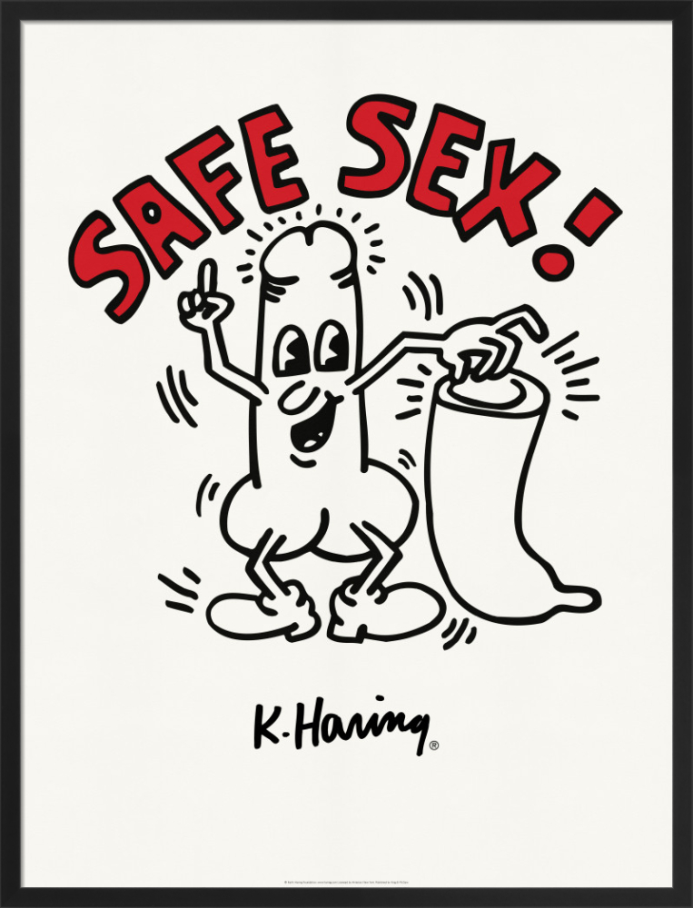 Safe Sex 1987 Art Print By Keith Haring King And Mcgaw