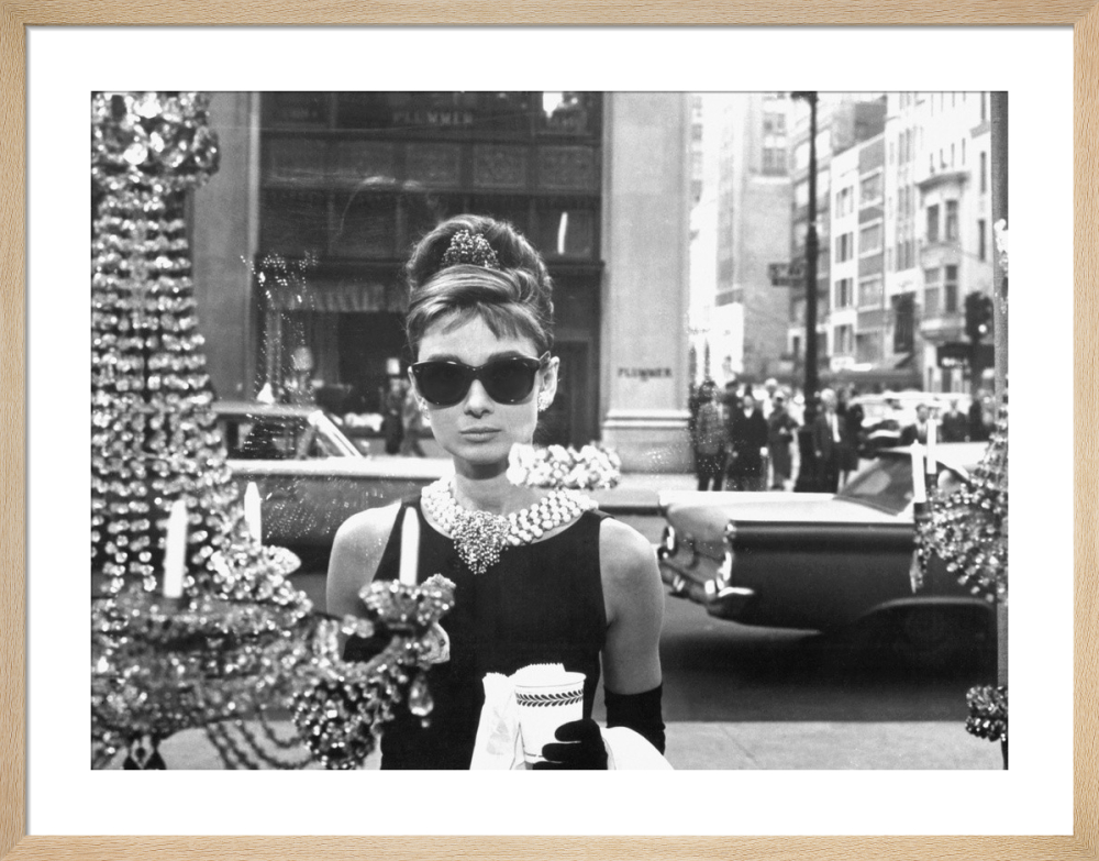 Audrey Hepburn Breakfast at Tiffany Black and White 