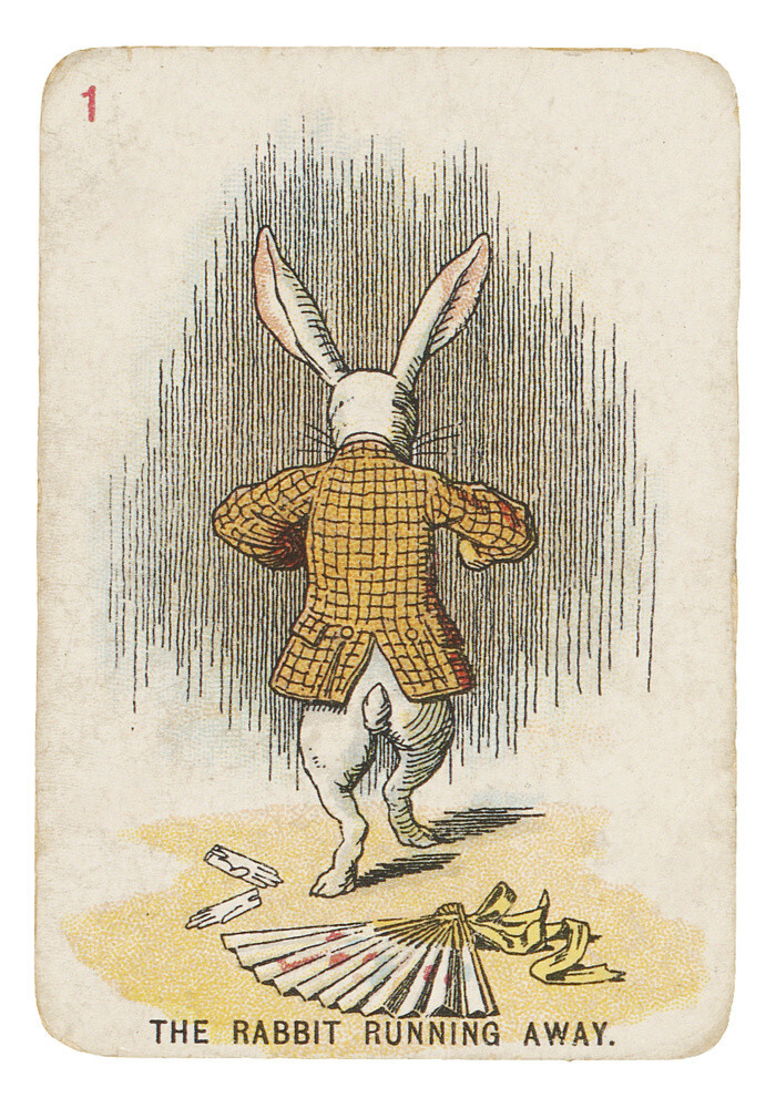 The Rabbit Running Away Art Print by Sir John Tenniel | King & McGaw