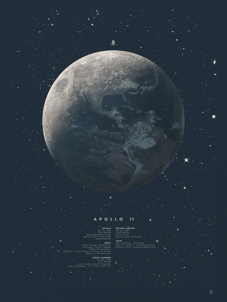 Apollo 11 Art Print by Justin Van Genderen | King & McGaw