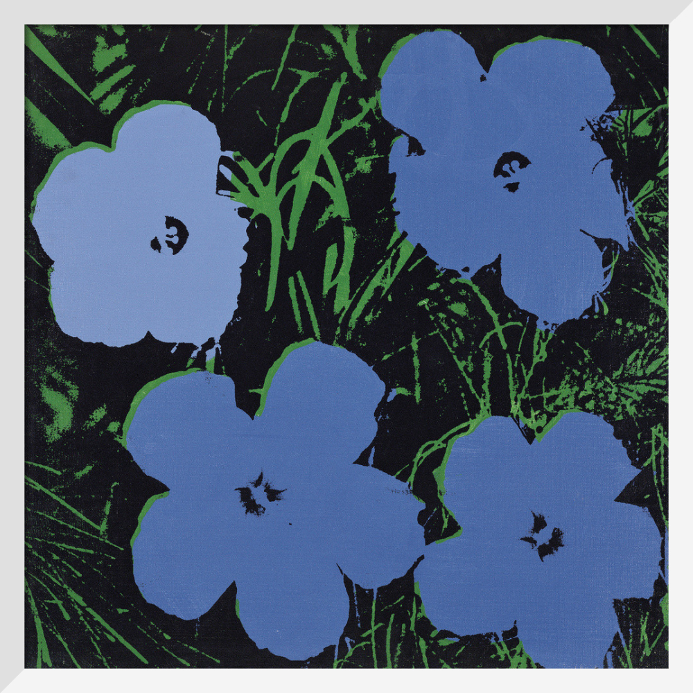 特別額装マット作品/Flowers 1964 Blue&Green/ウォーホル Flowers, 1964 (blue & green) Poster by Andy Warhol | King