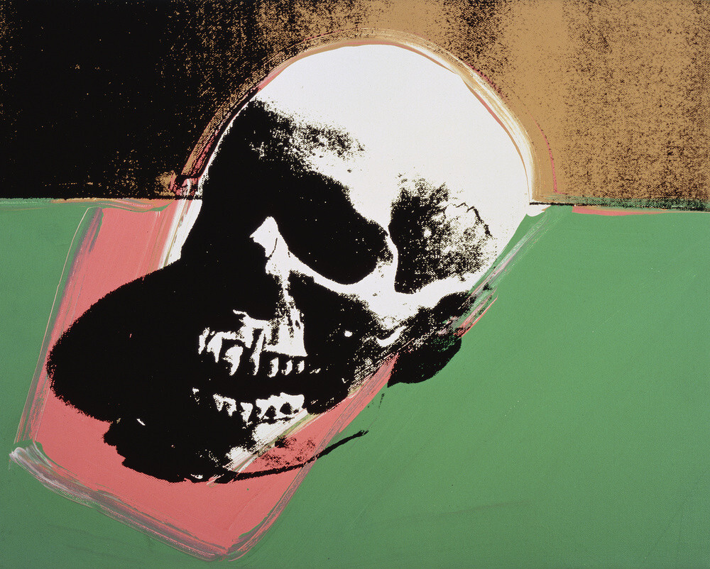 Skull, 1976 (green and pink) Art Print by Andy Warhol | King & McGaw