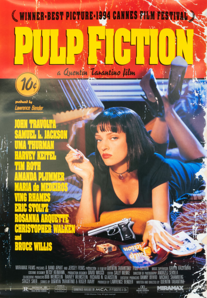 Pulp Fiction (1994) Rare Poster by Rare Cinema Collection