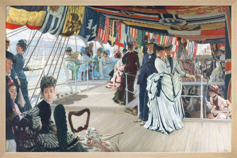 Ball on Shipboard c.1874 Art Print by James Jacques Joseph Tissot