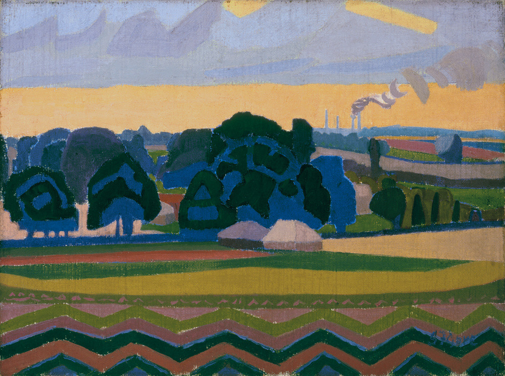 The Beanfield, Letchworth, 1912 Art Print by Spencer Gore | King & McGaw