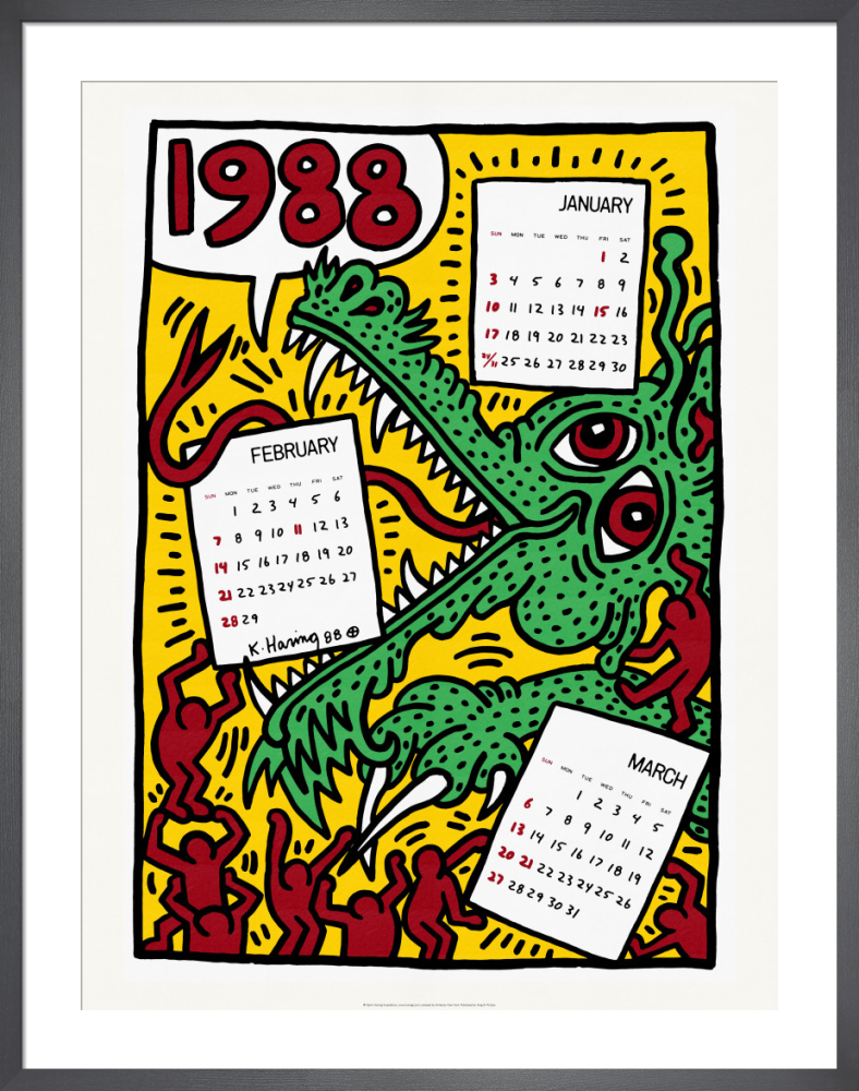 Pop Shop Calendar 1988 Art Print by Keith Haring | King & McGaw Pop Shop Calendar 1988 Art Print by Keith Haring | King & McGaw