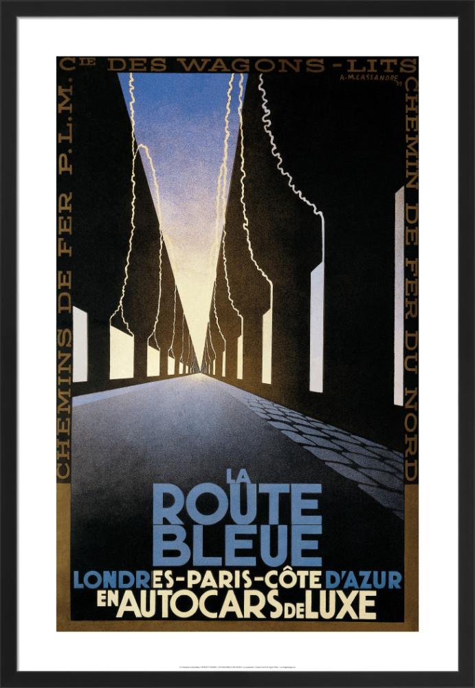 カッサンドル リトグラフ ポスター ROUTE BLEUE WAGONS-LITZ 'ROUTE BLEUE' POSTER [REPRODUCED EDITION
