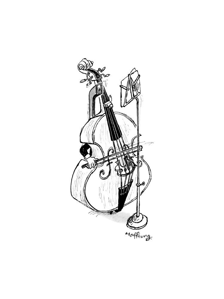 The Double Bass Art Print by Gerard Hoffnung | King & McGaw