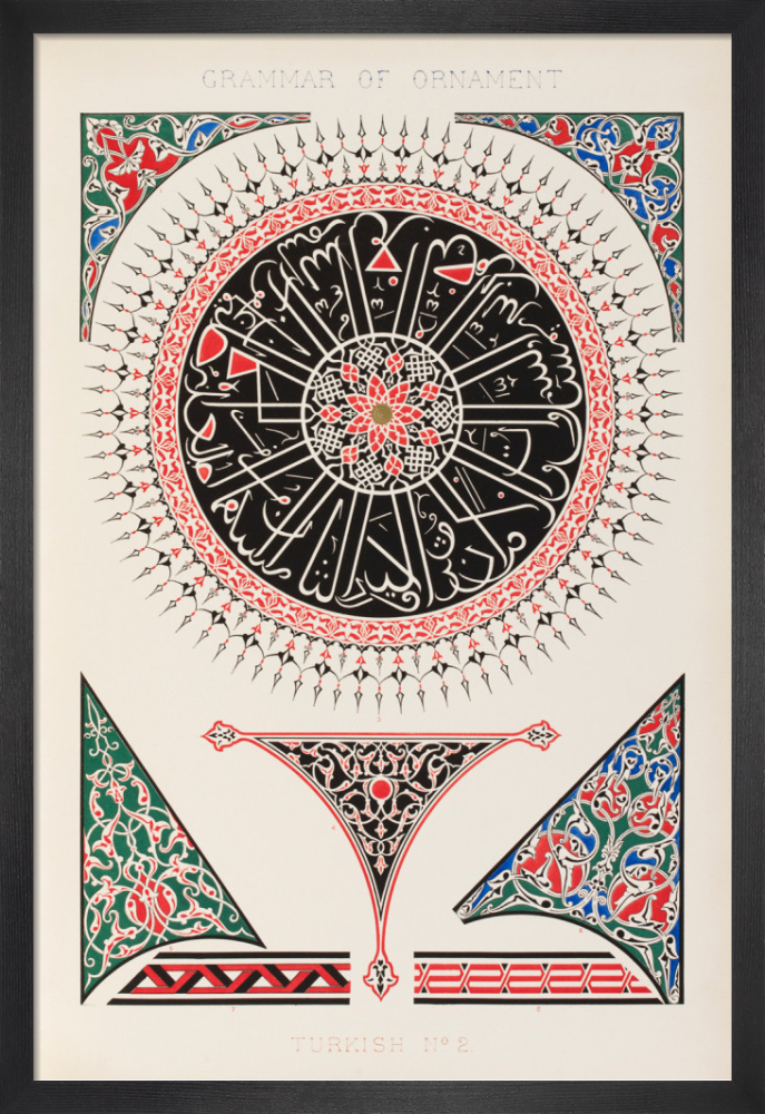 Turkish N.2, The Grammar of Ornament, 1856 Art Print by Owen