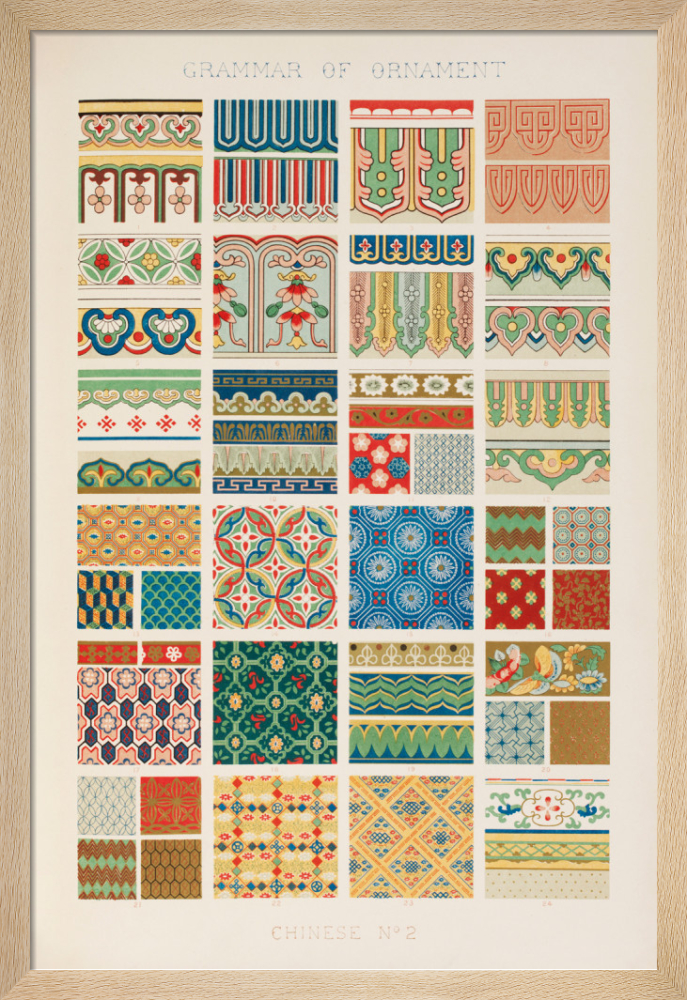 Chinese N.2, The Grammar of Ornament, 1856 Art Print by Owen