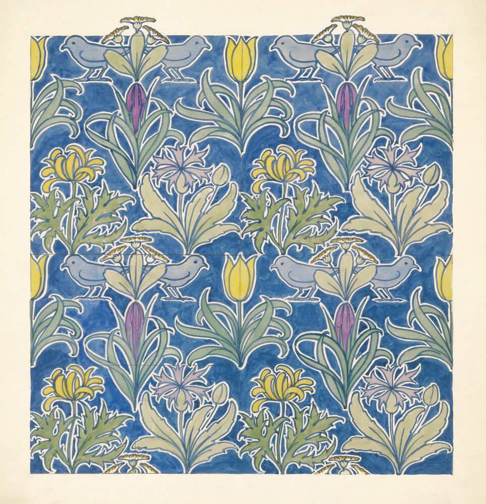 Design for wallpaper and textile, 1919 Art Print by C F A Voysey | King ...