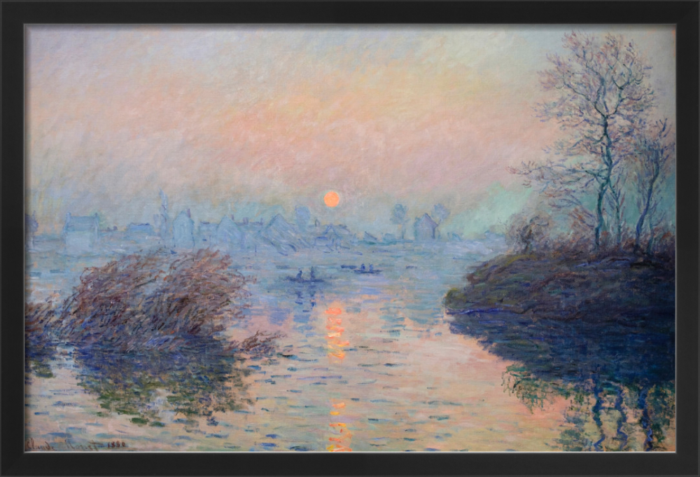 クロード・モネ「Sunset on the Seine at Lavacourt Sunset on the