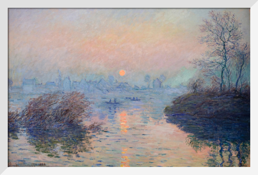 Sunset on the Seine at Lavacourt, 1880 Art Print by Claude