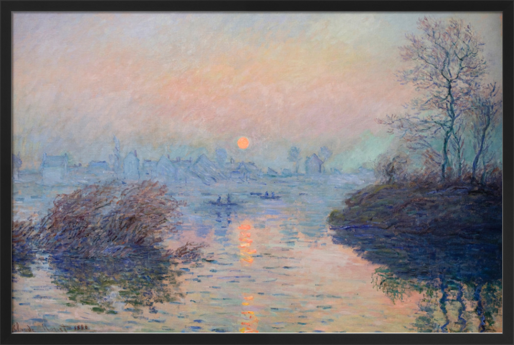 Sunset on the Seine at Lavacourt, 1880 Art Print by Claude