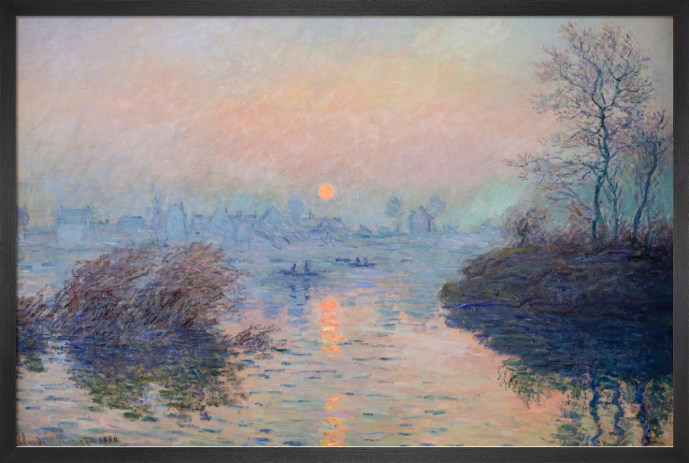 クロード・モネ「Sunset on the Seine at Lavacourt Sunset on the Seine at Lavacourt, Winter Effect by Claude Monet