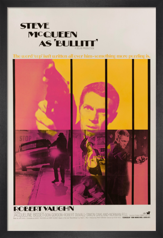 Steve Mcqueen Gun Movie Block Giant Wall Art Poster