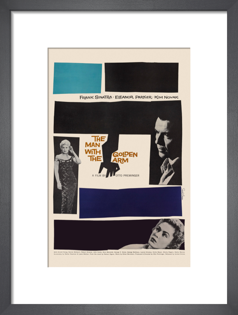 洋楽 Saul Bass / THE MAN WITH THE GOLDEN ARM Saul Bass Vintage The Man With The Golden Arm Movie Poster