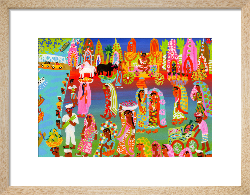 Calcutta market Art Print by Christopher Corr | King & McGaw