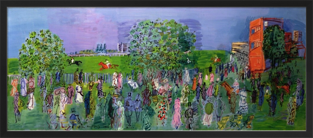 Racing at Ascot: the Royal Enclosure, 1930 Art Print by Raoul Dufy