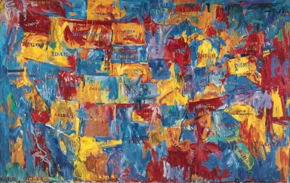 Map Art Print by Jasper Johns King & McGaw