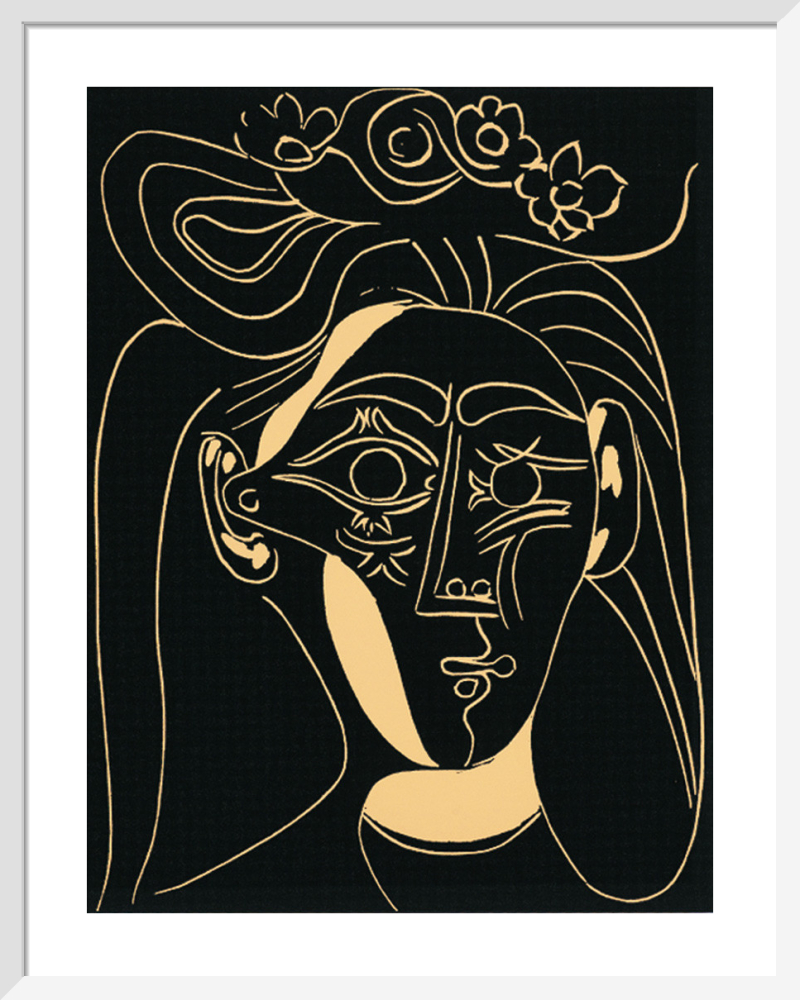 Woman With A Hat In Bloom 1962 Art Print by Pablo Picasso