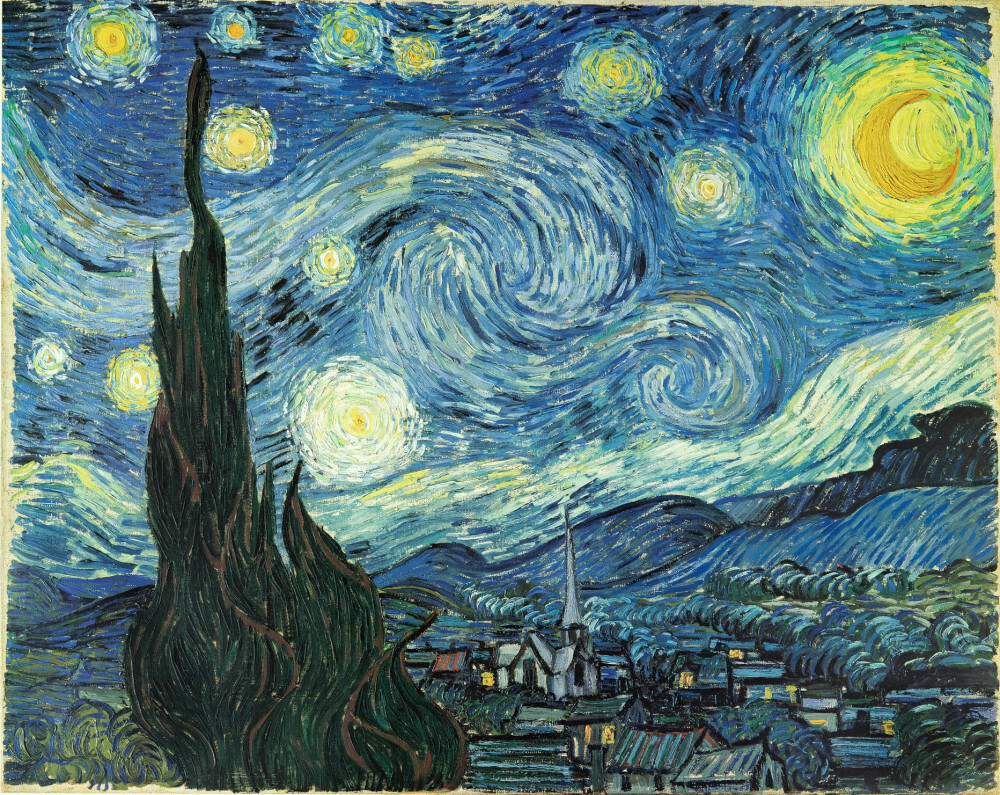 Vincent Van Gogh Starry Night Easy Drawing Prints Vincent Premium